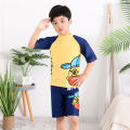 Manufacturers boys' wetsuit split swimsuit boys' short-sleeved shorts for children baby sunscreen quick-drying swimsuit. 