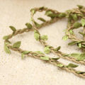 2M Brown Natural Twine String with Leaf DIY Garland accessories Supplies Burlap Wedding Decoration. 