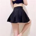 Lady Mini Skirts Outdoor Sweet Harajuku Girls Dance Short Skirt Street Wear High Waist Big Hem Flared Pleated Women Skirts. 