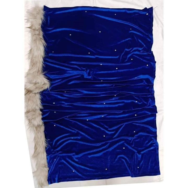 New diginer blue china  Winter Velvet Shawls Chador for girls and women