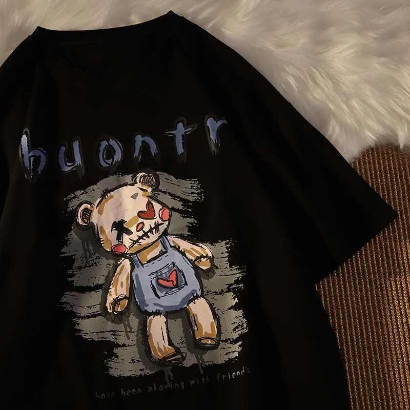 Harajuku Women's T-shirt Y2k Goth Female Tee Aesthetic Loose