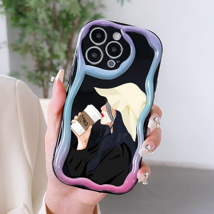 BILI%20for%20Vivo%20Y03%20Y18%20Y18e%20Back%20Cover%20Elegant%20Girl%20Pattern%20Cream%20Texture%20Wavy%20Soft%20Silicone%20Mobile%20Phone%20Covers%20-%20Image%206