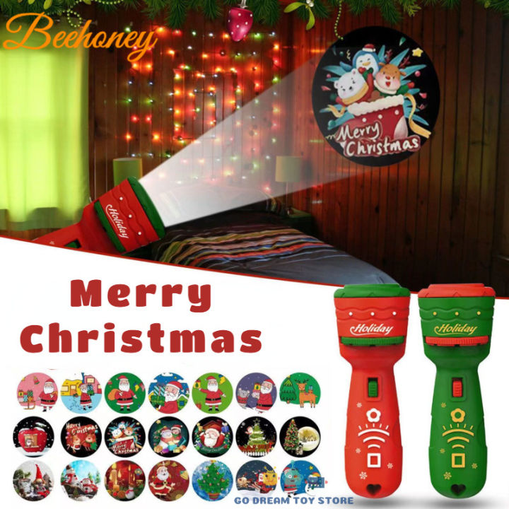 Christmas Flashlight Projector For Kids 24 Different Christmas Patterns Baby Bedtime Projection Toys For Boys Girls Xmas Gift