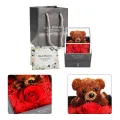 Home Decor Teddy Rose Bear Jewelry Box For Women Wedding Party Valentines Day Birthday Christmas Gift Eternal Rose Dorpshipping. 
