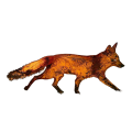 Sneaky Rustic Metal Fox Garden Decoration with Stakes-Woodland Animals Yard Gift for Her-Birthday Gift- Art Sculptures A Easy Install. 