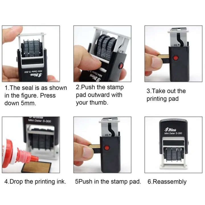 S-300%20Shipping%20Receiving%20Self-Inking%20Diy%20Date%20Stamp%20Mini%20Date%20Diy%20Stamp%20Self-Inking%20Scrapbooking%20Stationery%20Stamp%20Rolling%20Wheel%20-%20Image%207