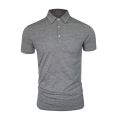 【Muslong】poloShirt Men's Short SleeveTT-shirt Ice Silk Lapel Underwear Blouse Summer Solid Color T-shirt Top.