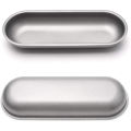 Durable Hot Dog Mold Carbon Steel Sausage Molds Non Stick Bakeware Oval Hotdog Bun Baking Pan for DIY Homemade Bread Tool 3Pcs. 