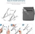 Adjustable Laptop Stand, Portable Aluminium Laptop Riser Laptop Holder for Desk, Foldable Ventilated Cooling Computer Support Stand.