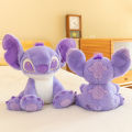 Disney Anime Cartoon Purple Stitch Kawaii Plush Doll Girl Room Pillow Girlfriend Valentine's Day Birthday Gift Doll 8 in Pendant. 