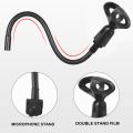 Flexible Gooseneck Microphone Stand with Desk Clamp for Radio Broadcasting Studio, Live Broadcast Equipment, Stations.