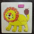 Lion Wood Puzzle Board Multi-Color. 