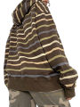 Women Zip Up Drawstring Hoodie Casual Striped Long Sleeve Sweatshirt Jacket Autumn Streetwear. 