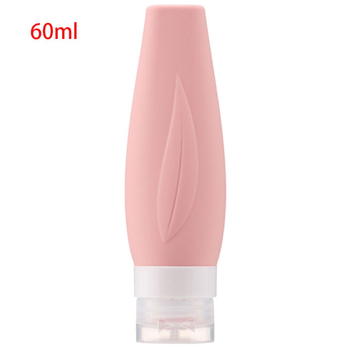 60ml Refillable Toiletries Portable Silicone Travel Bottles Squeezable Shampoo Conditioner Lotion Bottles Camping