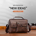 Men's Pu Leather Shoulder Bag (Chocolate Color ).