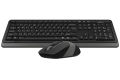 A4TECH Fstyler FG1010 Wireless Keyboard And Mouse Combo - 2.4 GHz Wireless - Sleek Round-Square Keycaps - 1000/1600/2000 DPI - Grey/Blue/Orange. 