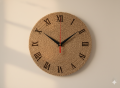 Eco-Friendly Jute Fiber Wall Clock for Modern Home Décor.