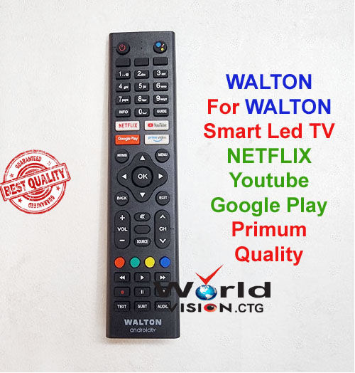 Remote Control Waltn Android Smart led remote with Google Play, YouTube & Netflix