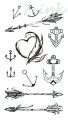 Waterproof Temporary Tattoo Sticker arrow feather flash tatto tatoo small colour tattoos for women men girl kid. 