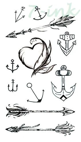Waterproof%20Temporary%20Tattoo%20Sticker%20arrow%20feather%20flash%20tatto%20tatoo%20small%20colour%20tattoos%20for%20women%20men%20girl%20kid%20-%20Image%202