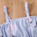 2PCS Baby Girls Off Shoulder T-shirts Tops+ Denim Shorts Outfits AU. 