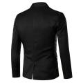 Stylish Suit Jacket Lapel Outerwear Loose Contrast Color Suit Coat Men Blazer Suit Coat Wearhouse. 