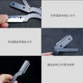 CestoMen old fashioned manual ring shaving knife holder for men's grooming shaving eyebrow trimming stainless steel shaver.
