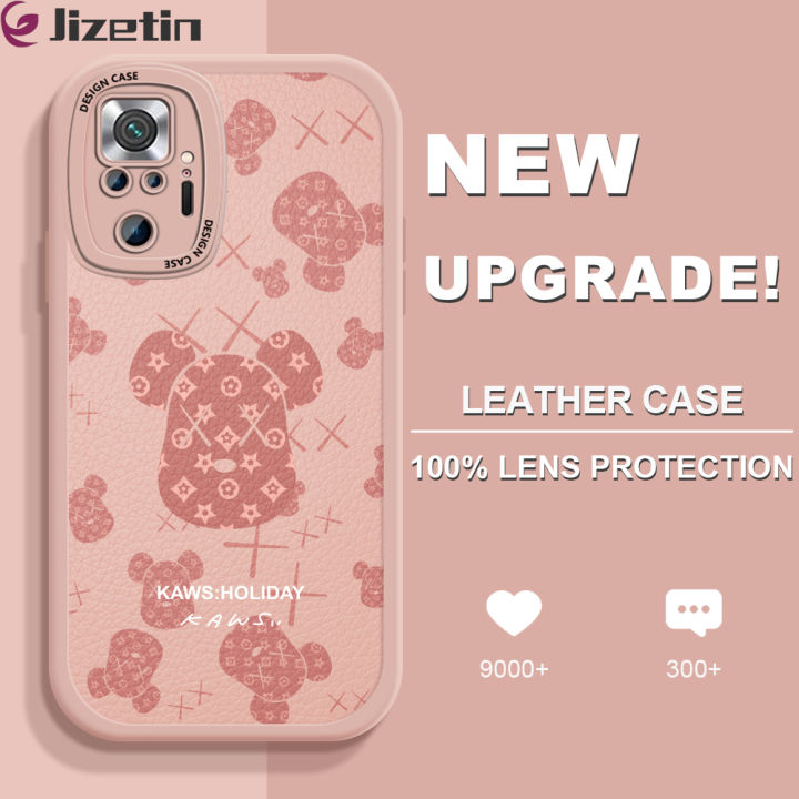 Jizetin%20for%20Redmi%20Note%2010%20Pro%20/%20Note%2010%20Pro%20Max%20Back%20Cover%20Luxury%20Brand%20Bear%20Lambskin%20Texture%20PU%20Leather%20Back%20For%20Girls%20Boys%20Soft%20Phone%20Case%20-%20Image%202
