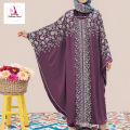 DMC Stone Work Dubai Cherry Fabric Premium Quality Soft Burkha for Muslim Women, Adjustable Hijab Outerwear. 