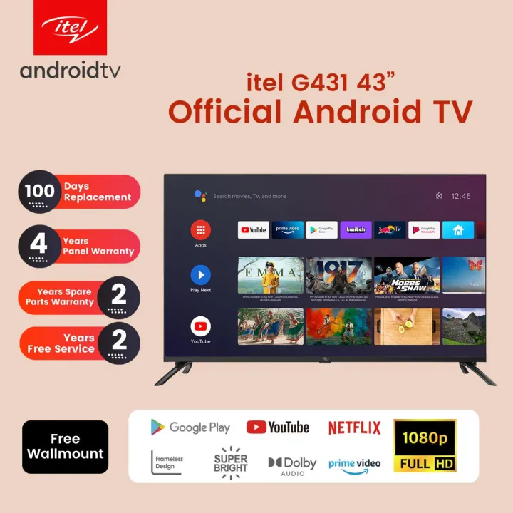itel%20G431%2043"%20Smart%20Android%20TV,%201%20GB%20Ram%208%20GB%20Rom,%20Official%20Android%209.0,%20Full%20HD%201080*1920%20-%20Image%202