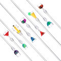 5pcs Coffee Stir Sticks Cocktail Stirrers Blender Frother Plastic Glass Mixed Drink Mixer Bar. 