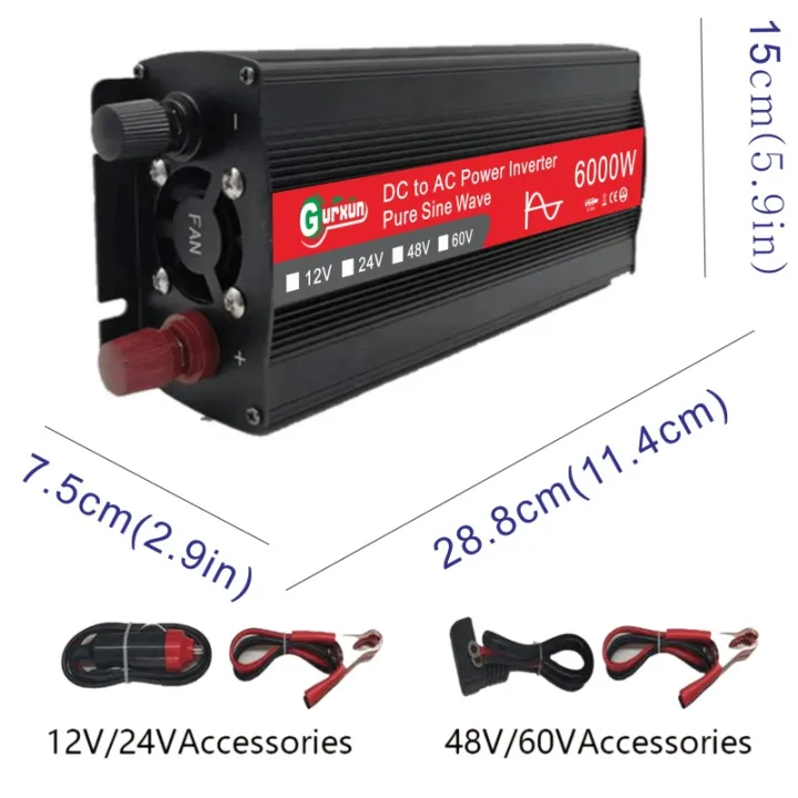 (New)Gurxun%206000W%20High%20Power%20Sine%20Wave%20Inverter%20With%20Single%20Digital%20Display,%20Specification:%2060V-220V%20-%20Image%203