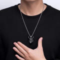 Punk Hop Rock Necklace Jewelry Horror Halloween Gift Exquisite Gothic Ghost Pendant Necklace Men's Classic Retro. 
