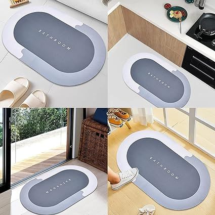 miRim Super Absorbent Quick Dry Non Slip Mat (Pack of 1) Assorted Colour for Living Room, Bathroom, Home (Home)