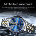 POEDAGAR Luxury Men's Quartz Watch, Sport Waterproof Luminous Wristwatch with Date, Business Stainless Steel Watches.