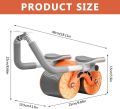 Abdominal Roller Ab Wheel Roller Automatic Rebound Ab Roller Wheel Abdominal Exercises Abdominal Exercise Equipment with Knee Pad Elbow Support Phone Holder for Home Gym Strength Workouts.