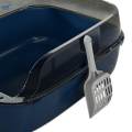 Cat Litter Box Detachable Anti Large Easy to Clean Open Top Cat Kitty Blue. 