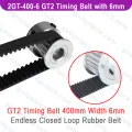 2GT-400-6 GT2 Timing Belt 400mm Width 6mm Synchronous Endless Closed Loop Rubber Belt 200 Teeth For 3D Printer CNC Machine Parts 400-2GT-6. 