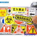 20/30/50Pieces Caution Tip Decals Stop Warning Danger Signs Funny Stickers for Motorcycle Car Bike Luggage Laptop Helmet Sticker.