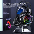 RYRA Professional Led Light Wired Gaming Headphones With Microphone For Computer PS4 PS5 Xbox Bass Stereo PC Gaming Headset Gift. 