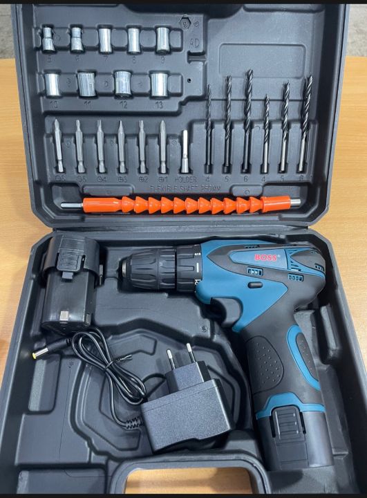 Boss Cordless drill machine 23pcs materials
