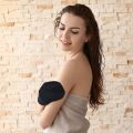 1pcs Both-side Deep Exfoliating Bath Shower Glove - 100% Viscose Fiber Scrubbing Gloves for Dead Skin Removal and Body Spa Kits. 