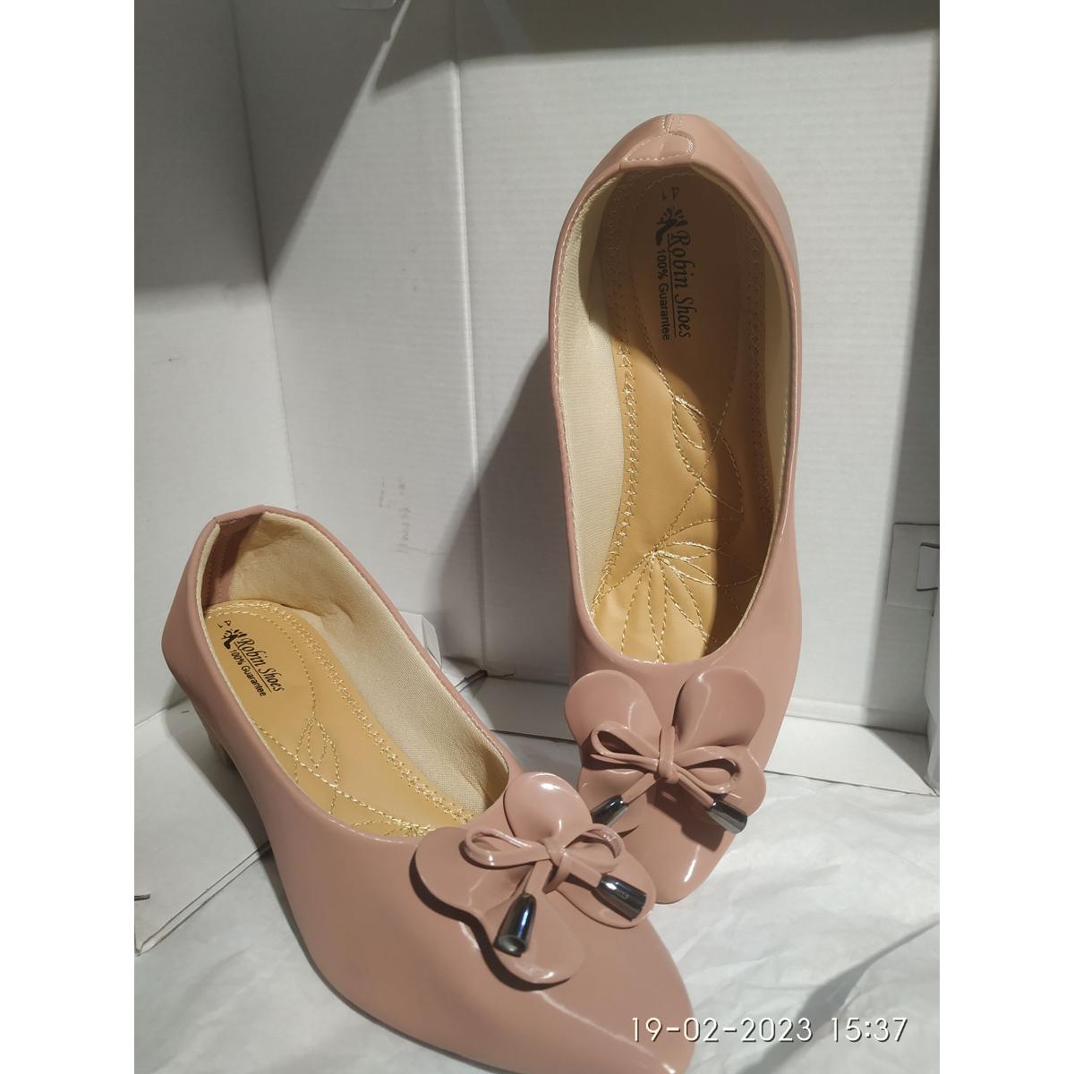 Female Heel Party Shoes for Women and Girls | Girls High Heel Party Pampi Shoes with flower | Pink Heel