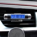 Car Vehicle Digital LCD Display Thermometer Temperature Gauge Meter with Clock.