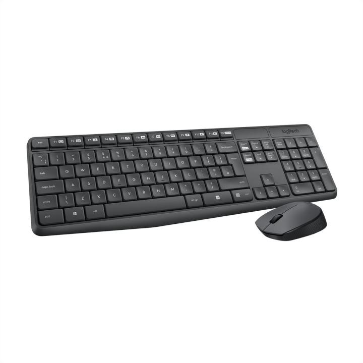 Logitech MK235 Wireless Keyboard and Mouse Combo for Windows, 2.4 GHz Wireless Unifying USB Receiver, 15 FN Keys, Long Battery Life, Compatible with PC, Laptop