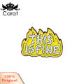 Brooch Pin Cartoon Flame Badge Cute White Elephant Cup Brooch Clothes Decor.