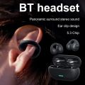 T75 Ear-Clip Bluetooth Headphones Bone Conduction Earphones Wireless Earbuds 3D Surround Stereo Bass Sports Headset with Mic.