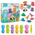 Playdough Dinosaur World Play Dough Set Plasticine Mold Animal Ocean Modeling Clay Kit Slime Toys Set DIY Kid Cutter Mould.