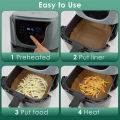 Air Fryer Paper Liners Disposable 25/50/100pcs Set Non Stick Oil Proof Waterproof Baking Parchment Paper Round Square Air Fryer Accessories Oven Microwave Cooking Paper Tray Heat Resistant Food Grade Airfryer Baking Paper. 