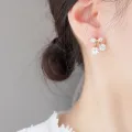 Trendy Cute Crystal Cherry Rhinestone New Stud Earrings for Women - Earrings for Girls Simple Top Fashion Jewelry Gift for Wedding Engagement Party.
